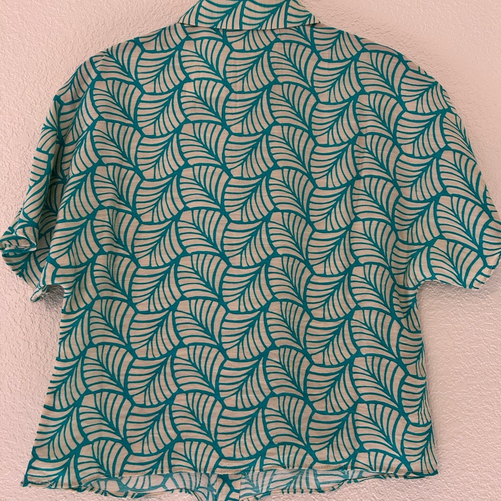 Mango Women’s Resort Style Patterned Button-up - Picture 2 of 3